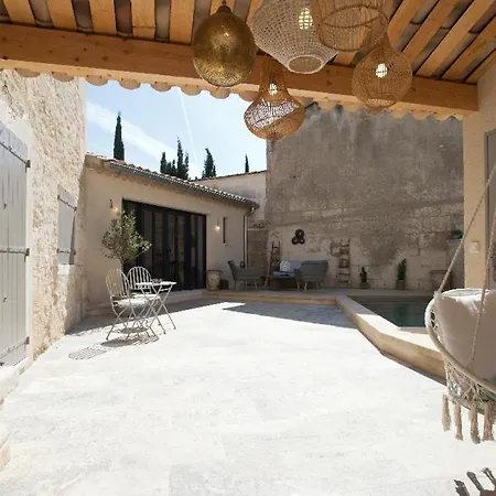 Maison de village provencal avec piscine Fontvieille Esterno foto